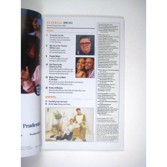 Prima Facie Playbill Jodie Comer Suzie Miller Golden Theatre 2023 Opening Night - Picture 2 of 7